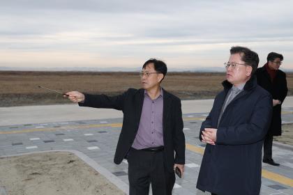 간척지 농업기술 연구개발 현장 점검