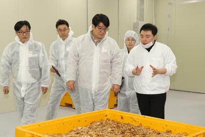 배 부산물 '석세포' 분리 기술이전 업체 방문