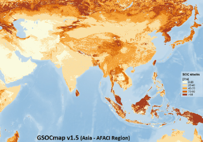 아시아 토양유기탄소지도 v1.5 구축